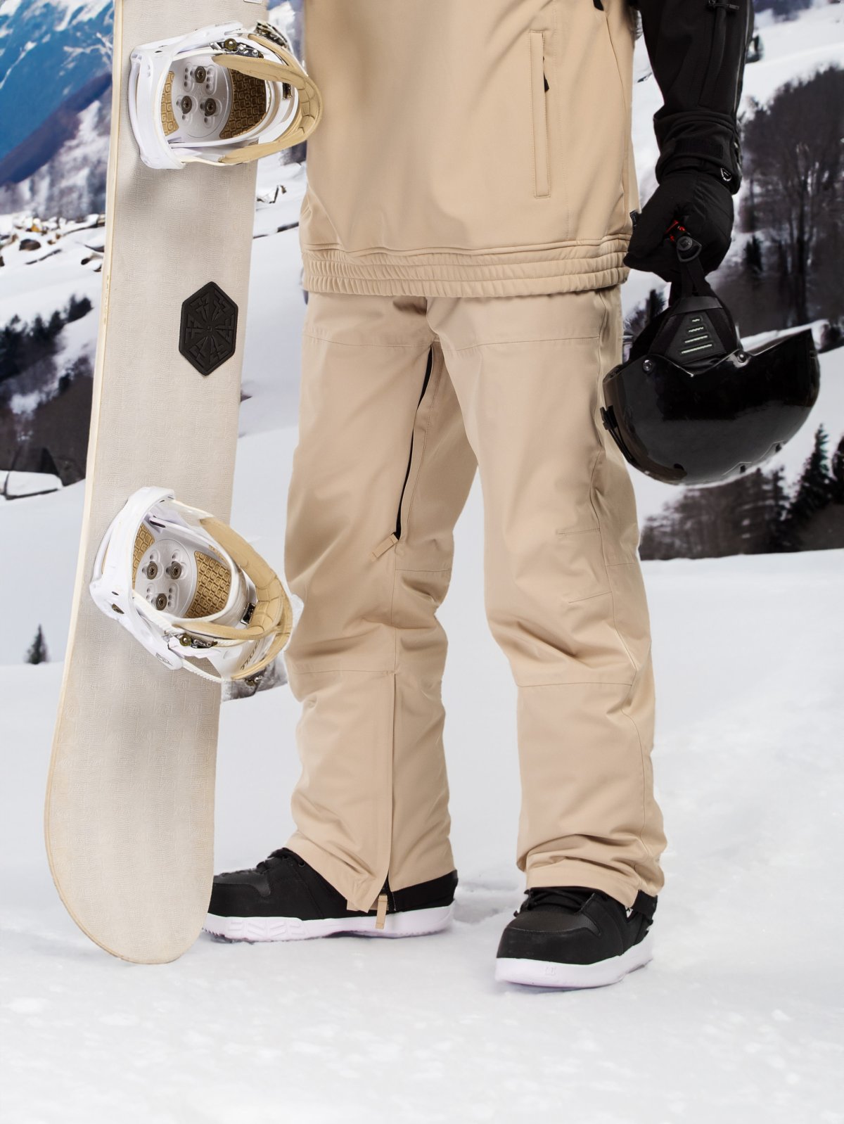 Pantalones de nieve hombre esquí y nieve Groot SIROKO Beige