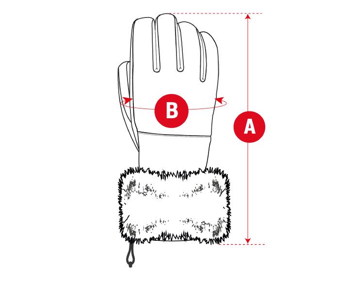 Snow Ski Faux Fur Gloves