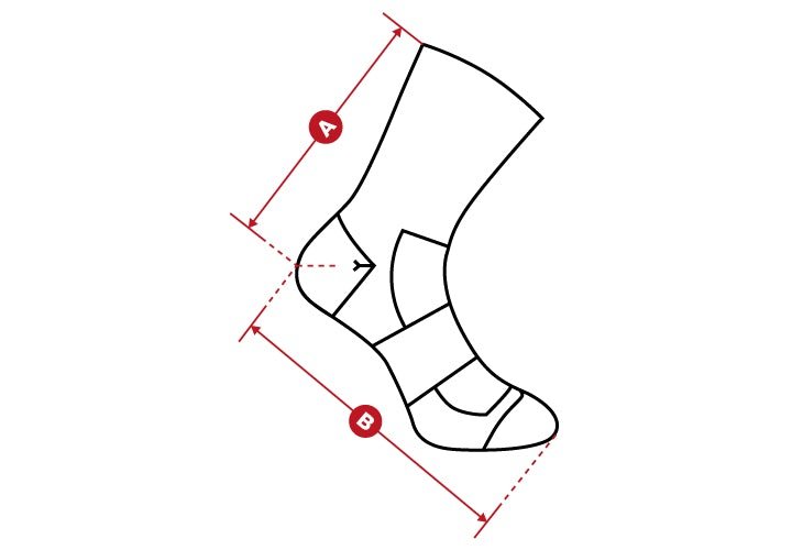Cycling socks srx size chart