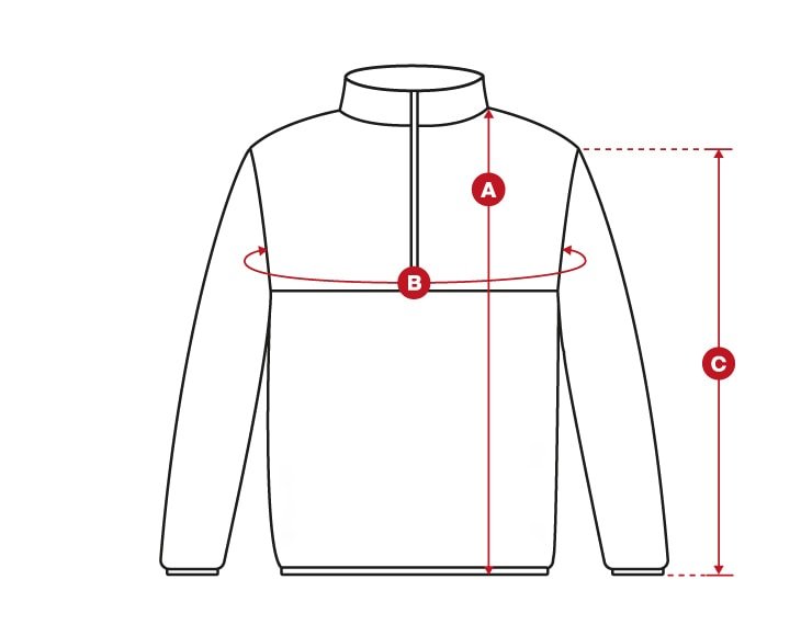 Snow polar jacket size chart