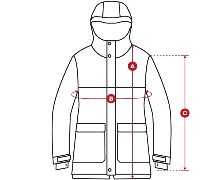Snow ultimate jacket size chart