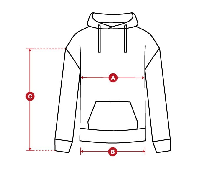 Lifestyle hoodie tracksuit size chart