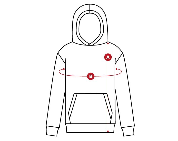 Lifestyle hoodie kids size chart
