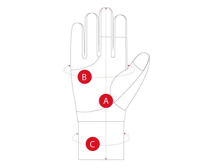 Hiking gloves size chart