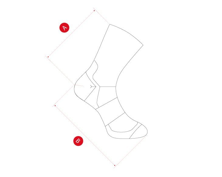 Hiking socks long size chart