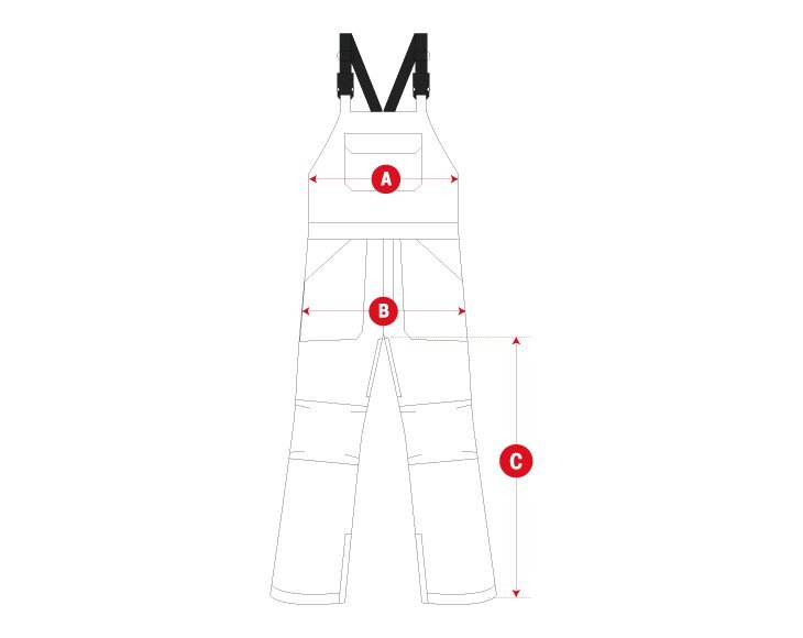 Snow BibPants Regular Woman size chart