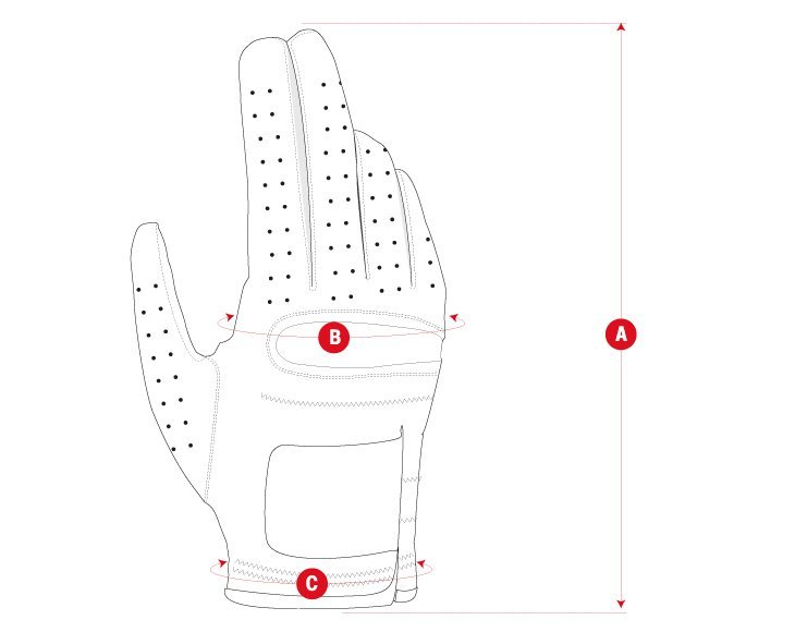 Golf gloves right size chart