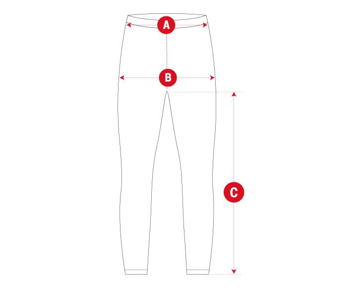 Snow core leggins woman size chart