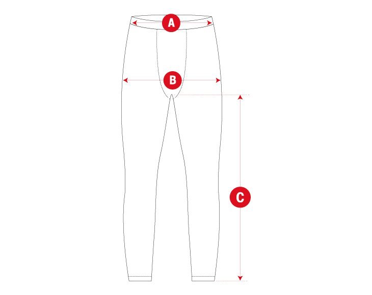 Snow core leggins man size chart