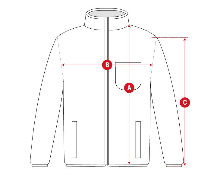 Snow fullzip polar kids size chart