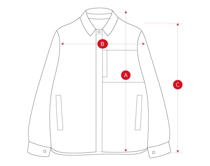 Gravel men padded overshirt size chart