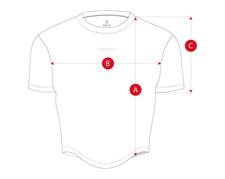 Gym croppedtop ss woman size chart