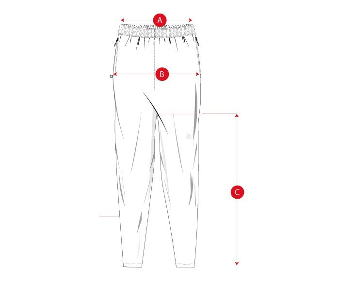 Gym loose pants man size chart