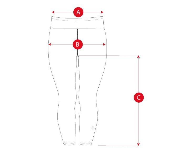 Gym capri leggings woman size chart