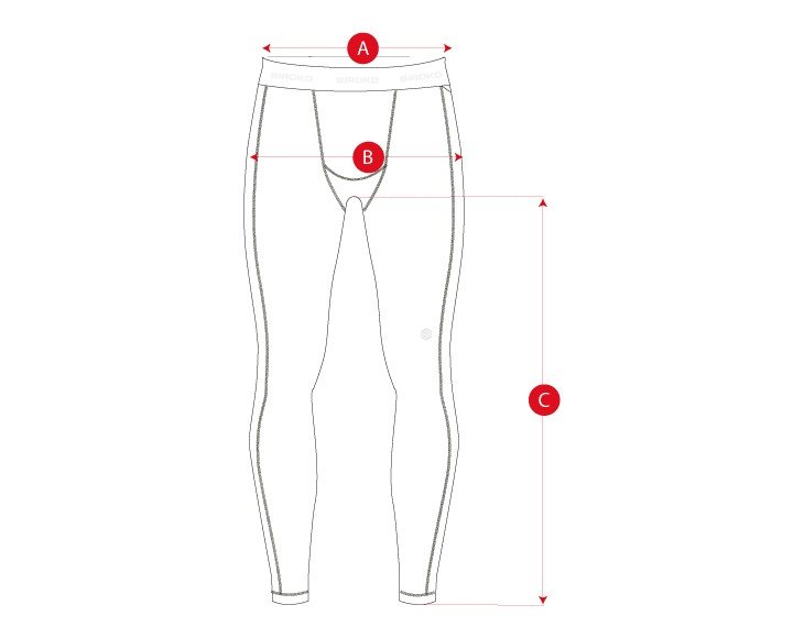 Gym training leggings man size chart