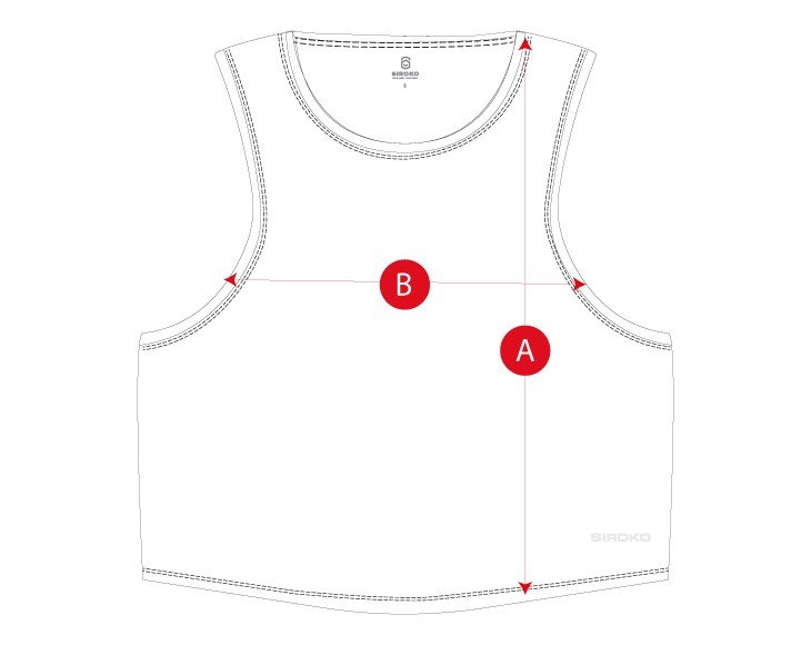 Gym cropsleeveless woman size chart