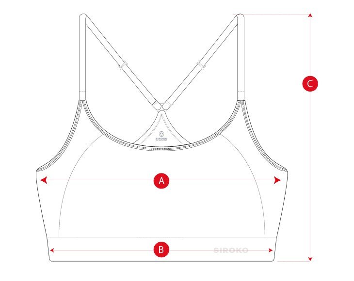 Gym seamless bra woman size chart