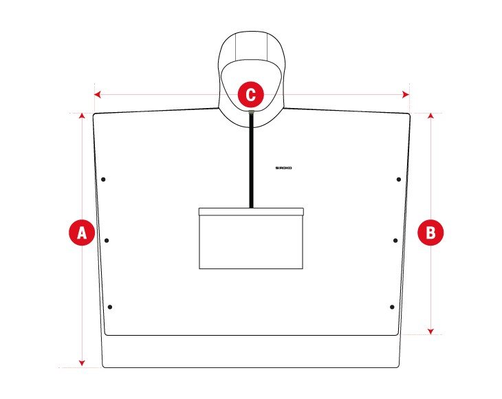 Hiking poncho size chart