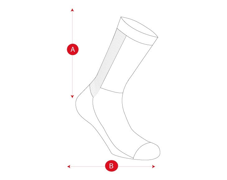 Cycling MTB socks size chart