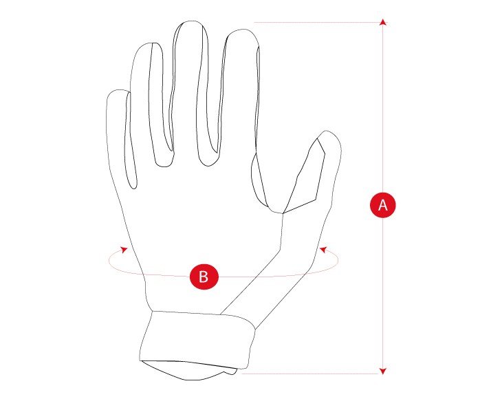 Gloves MTB cycling size chart