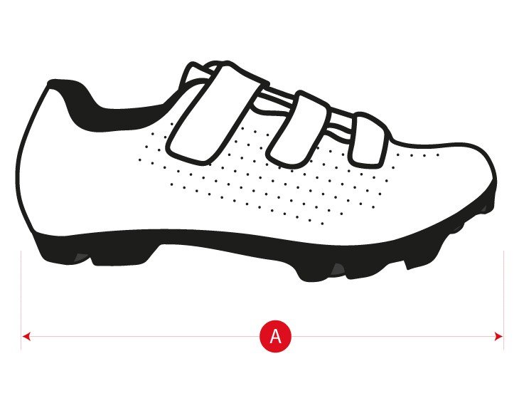 Gravel cycling shoes size chart