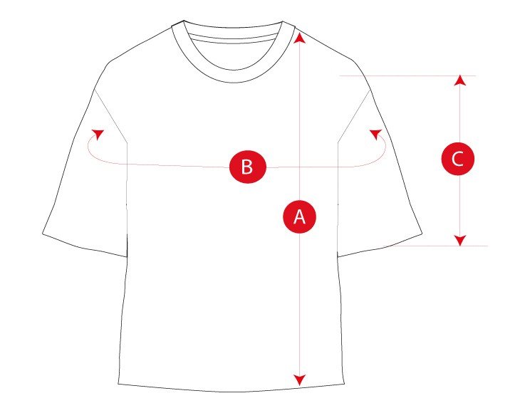 Tshirt print travel cycling woman size chart