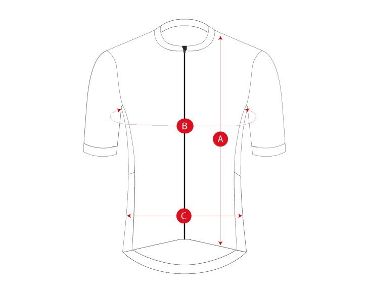 Maillot M6R cycling man size chart