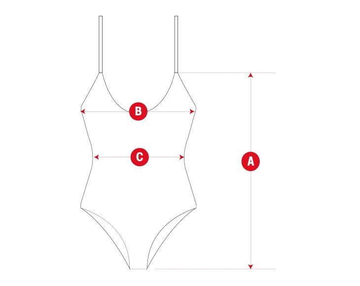 Sant Antoni swimsuit woman size chart