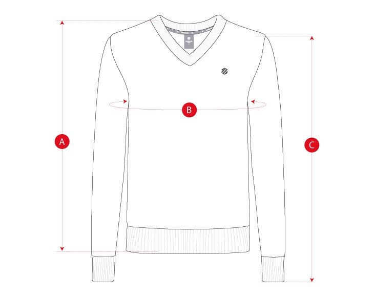 Golf sweater woman size chart