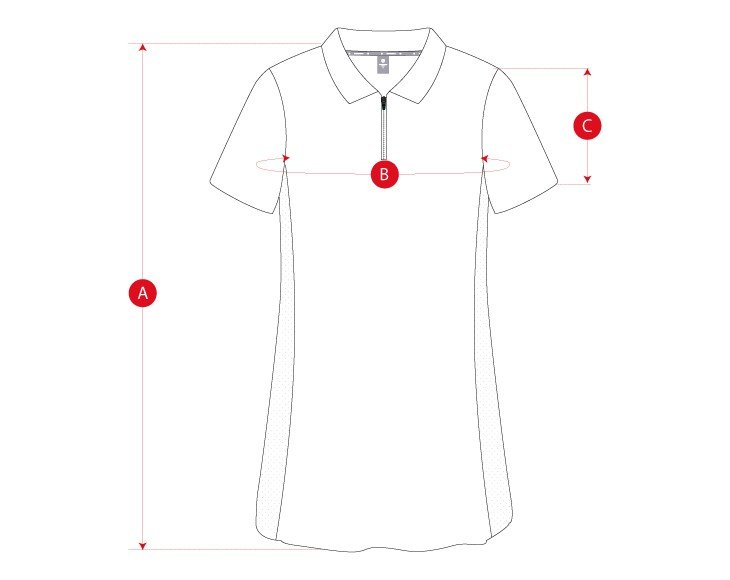 Golf dress woman size chart