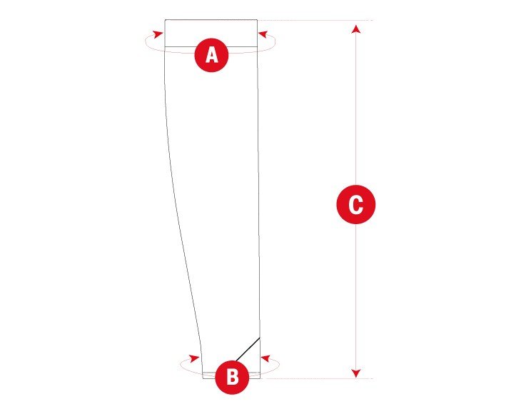 Hiking Trail armwarmer size chart