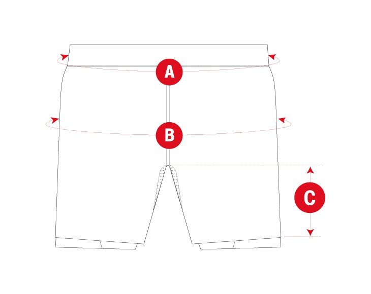 Hiking Trail shorts man size chart
