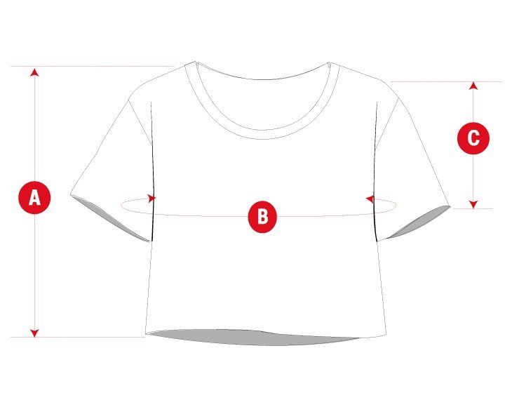 Sant Antoni tshirts woman size chart