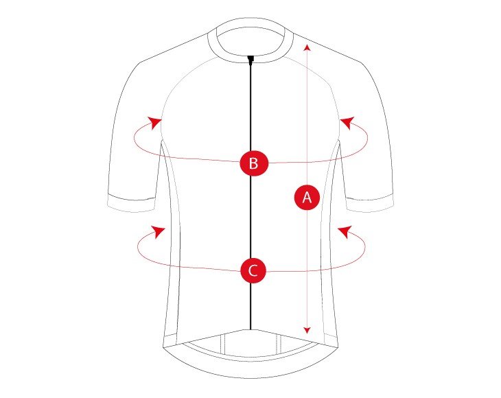 Cycling core maillot kids boy size chart