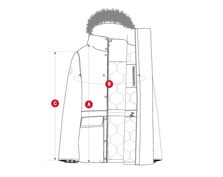 Lifestyle parka man size chart