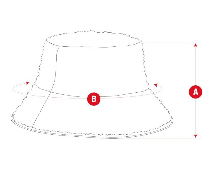Lifestyle bucket hat size chart