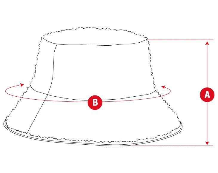 Lifestyle bucket hat kids size chart