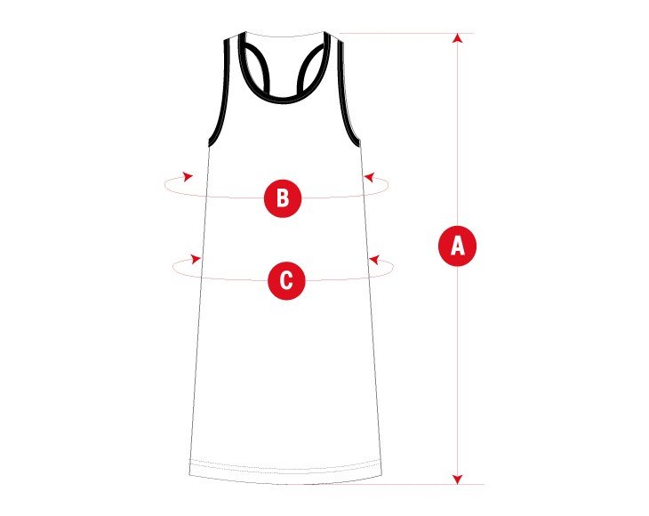 Sant Antoni dress woman size chart