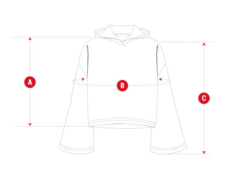 Sant Antoni tracksuit hoodie woman size chart