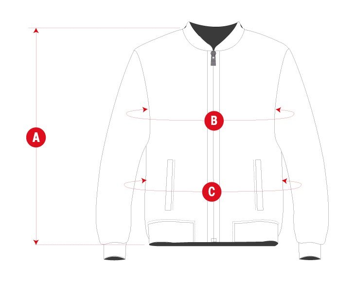 Sant Antoni bomberjacket man size chart