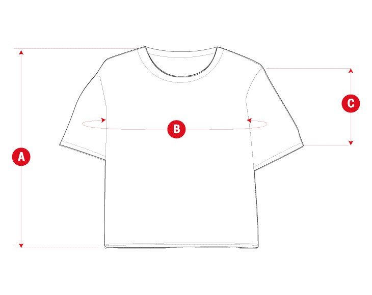 Sant Antoni embroidery tshirt woman size chart