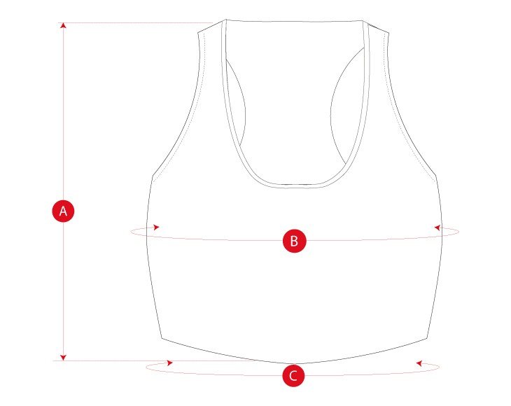 Gym bras msupport nopads woman size chart