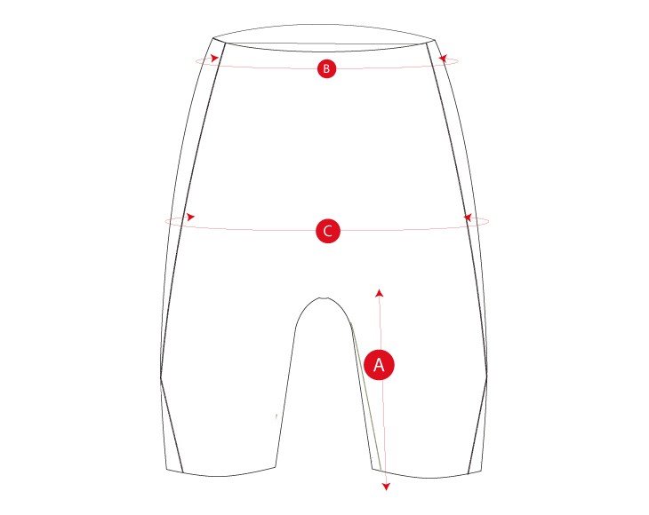 Gym biker short size chart