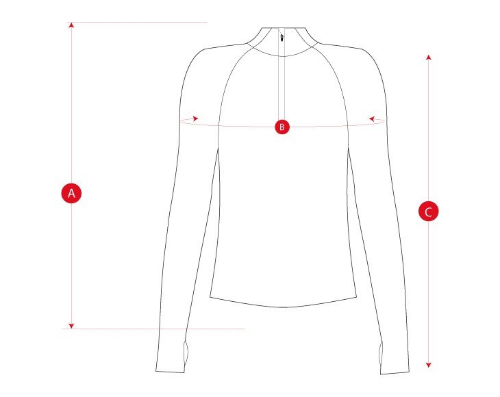 Gym sweat shirt lightweight size chart