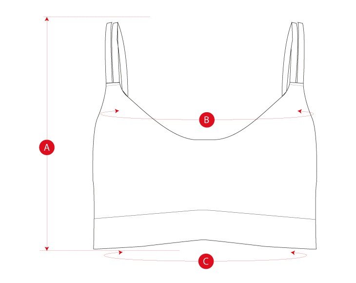 Gym bra lightsupport woman size chart