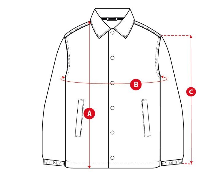 Rayo de Barcelona coach jacket size chart