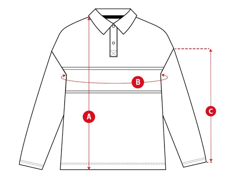 Rayo de Barcelona polo size chart