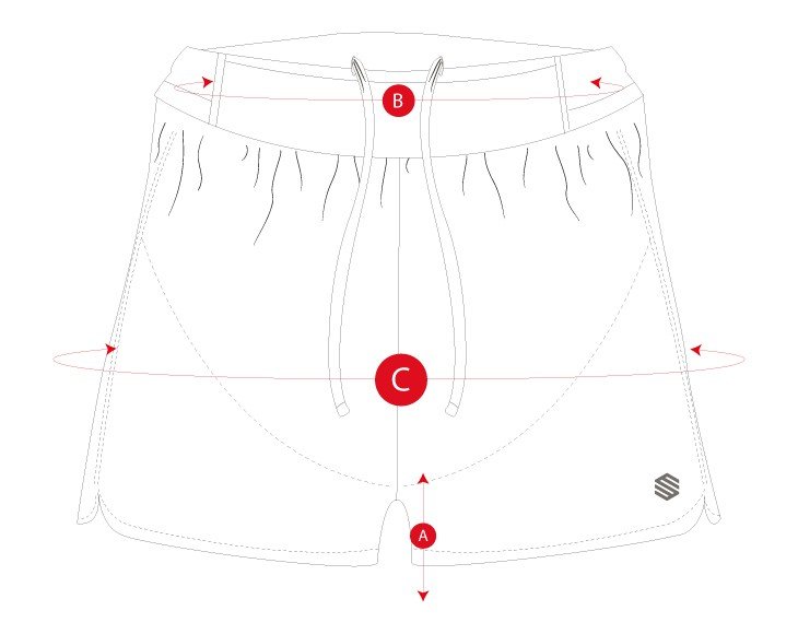 Gym combo shorts woman size chart