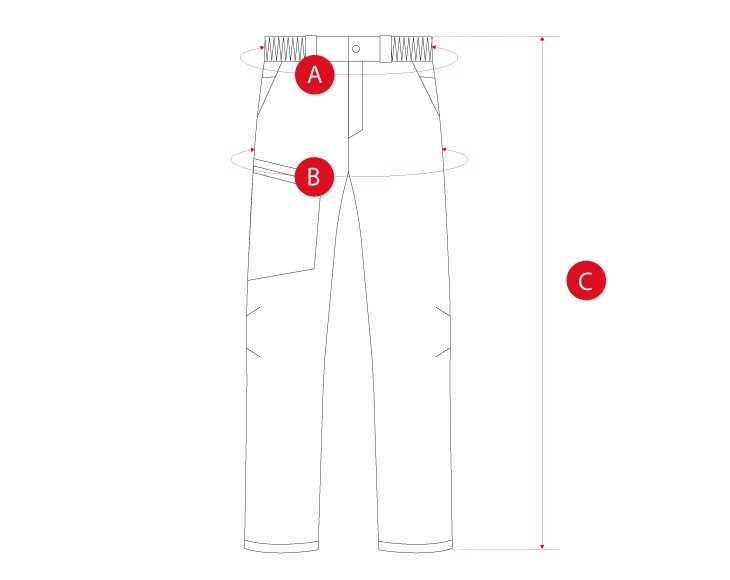 Hiking pants DWR woman size chart