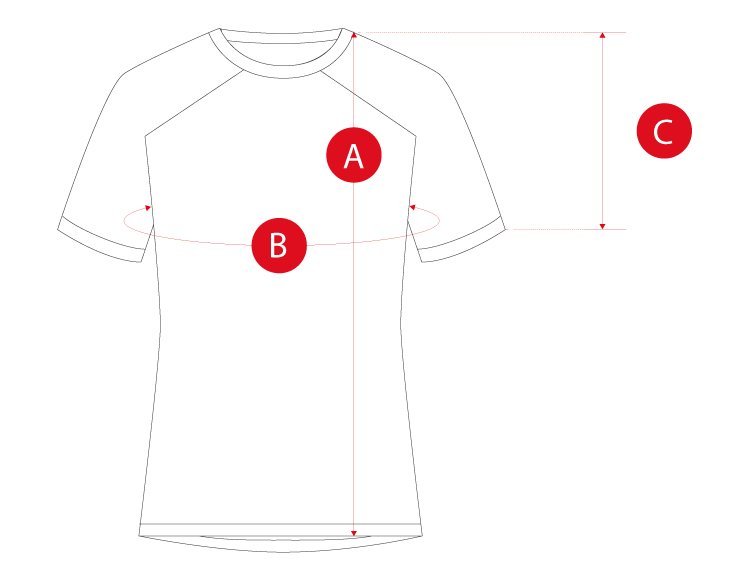 Hiking tshirts bl woman size chart